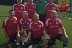 Bury Relics GMWFL September 2017 Back Row Left To Right: Tony Marsden, Gary Lomax, Bob Daniels, Dave Seel, Inset: Keiran Tilley. Front Row Left To Right: Charlie Nangle, John Bentley, Andy Quayle, Stuart Laight.