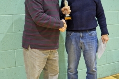 Keiran Tilley Receives The  Division 1 Runners Up Trophy GMWF Over 65's Autumn League 2018