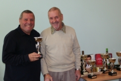 Keiran Tilley Of Bury Relics Receives The GMWF Autumn League 2017 Division 3 Runners Up Trophy
