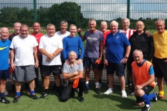 Manchester Corinthians Training Session 01.08.18 & 5th From Right, Dave Powell Chairman Of The Cheshire Walking Football League