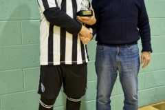 Steve Colesby Receives The GMWF Over 65's Autumn League 2018 Division 1 Winners Trophy